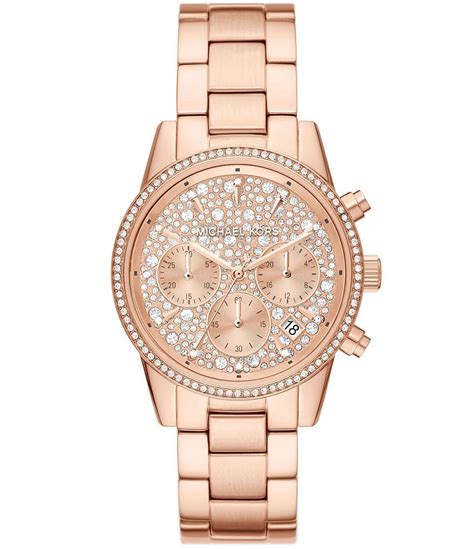 Michael Kors Women's Ritz Chronograph Rose Gold